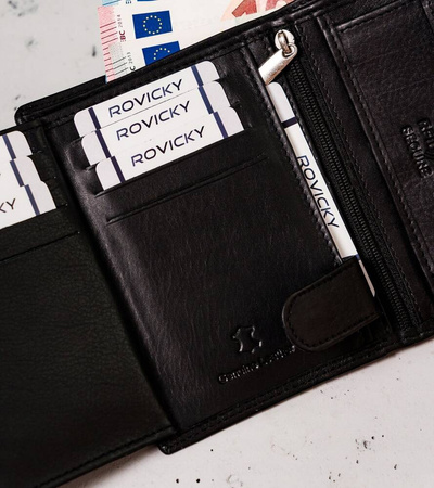 Große Herren Geldbörse aus Nubukleder in vertikaler Ausführung – Always Wild