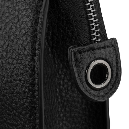 Praktische Herren-Handgelenktasche aus Öko-Leder in Schwarz mit Handgriff - Rovicky