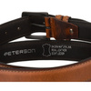Herren-Gürtel aus Leder, braun, mit klassischer Schnalle und zwei Schlaufen - Peterson