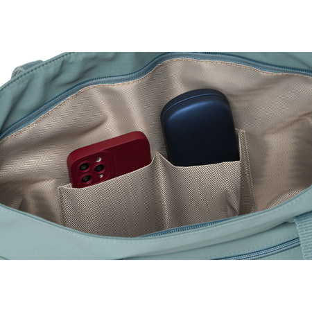 Blaue Damen Shopper aus Polyester mit Fronttasche – Peterson