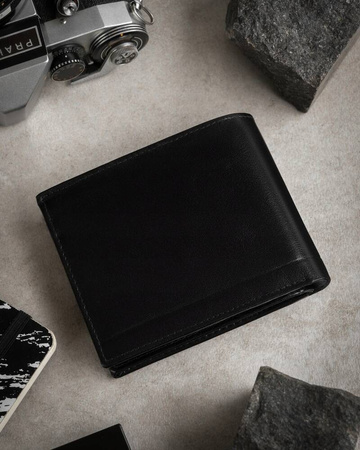 Klassische elegante Herren Geldbörse aus Echtleder – Rovicky