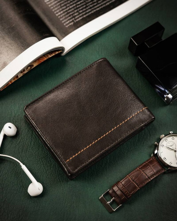 Klassische Herren Geldbörse aus Echtleder – Rovicky