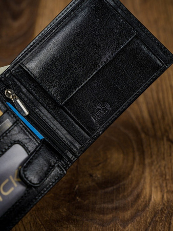 Herren Geldbörse quer, zweifarbig aus hochwertigem Leder – Rovicky