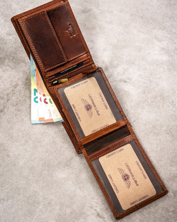 Große Herren Geldbörse aus Leder mit geprägtem Sternzeichenmotiv – Peterson