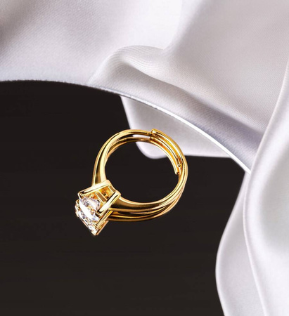 Vergoldeter Damen Ring mit Zirkonia – Peterson