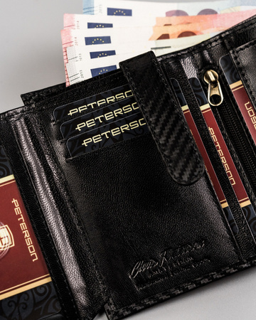 Herren Geldbörse aus Leder mit geriffelter Oberfläche – Peterson