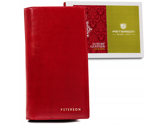 Große Damen Geldbörse aus Leder mit Magnetverschluss – Peterson