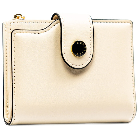 Mittlere Damen-Geldbörse aus Öko-Leder in Beige, passend für den Fahrzeugschein - Peterson