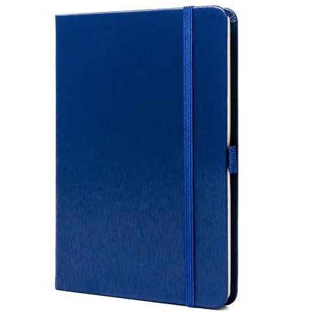 Notizbuch mit festem Einband im B6-Format in Marineblau, bedruckt mit Punkten - Peterson