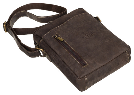 Herren Umhängetasche aus Leder mit Taschen – Always Wild