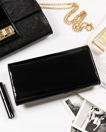 Große Damen Geldbörse aus Leder mit Druckknopf – Peterson