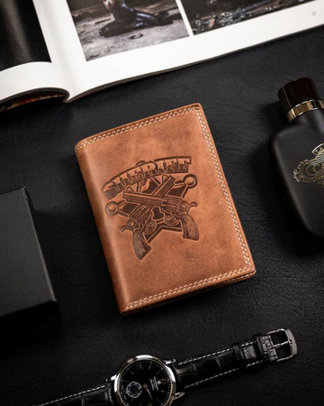 Große Herren Geldbörse Hochformat aus echtem Leder – Always Wild