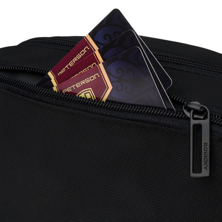 Schwarze, sportliche Herren-Gürteltasche aus Cordura - Rovicky