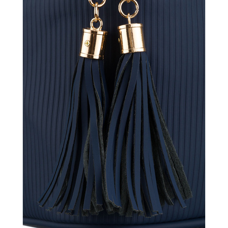 Dunkelblaue Kosmetiktasche aus Synthetikstoff mit praktischem Griff – Peterson