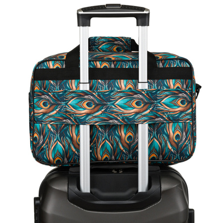 Reisetasche aus strapazierfähigem Polyester mit Pflanzenmuster und abnehmbarem Gurt – Rovicky