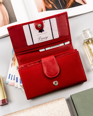 Elegante Damen Geldbörse aus gestepptem Echtleder – Rovicky