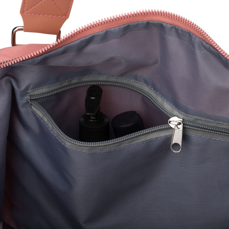 Rosa Trainings-Tasche aus Polyester, ein Kammer und mit Reißverschluss - Peterson