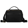Schwarze Damen-Umhängetasche aus Nylon, ein Hauptfach und mit Reißverschluss geschlossen - Peterson