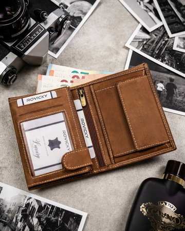 Große Herren Geldbörse aus Nubukleder – Always Wild