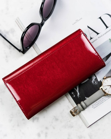 Geräumige, große Damen Geldbörse aus echtem Leder mit Druckknopf – 4U Cavaldi