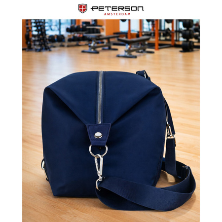 Sportliche Trainingstasche aus Polyester in Navyblau, mit einem Fach – Peterson