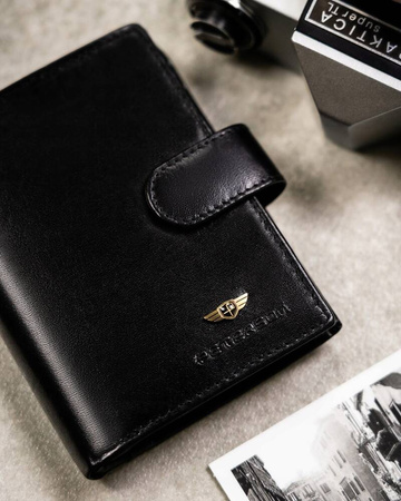 Geschenkset: Herren Geldbörse aus Leder, Kartenetui und Schlüsselanhänger – Peterson