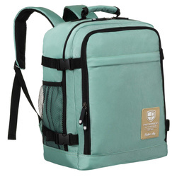 Türkiser Reiserucksack mit zwei Fächern, Koffergurt und USB-Anschluss – Peterson