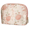 Reise-Kosmetiktasche aus synthetischem Material in Rosa-Beige mit Blumenmuster - Peterson
