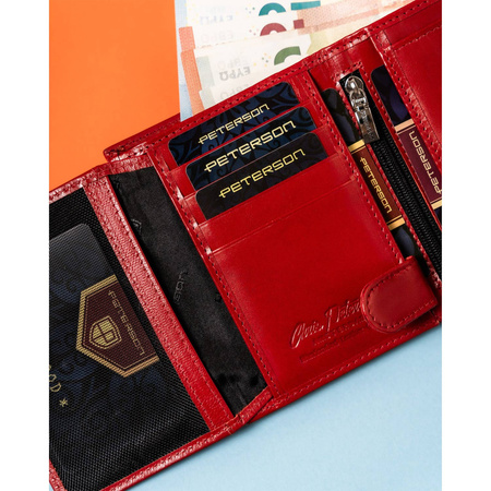 Damen Geldbörse aus Leder mit Münzfach – Peterson