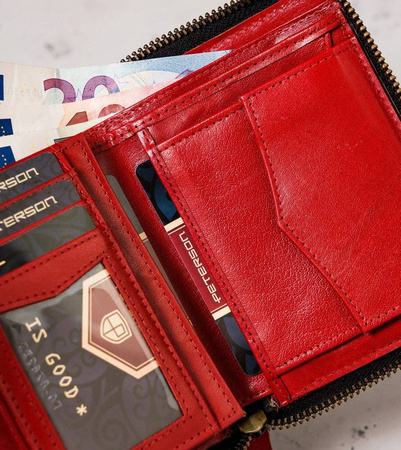 Große Herren Geldbörse aus Leder mit Reißverschluss – Peterson