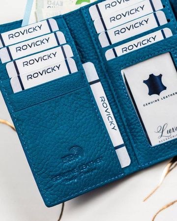 Damen Geldbörse aus Leder mit Bügelverschluss und Wellenmuster – Lorenti