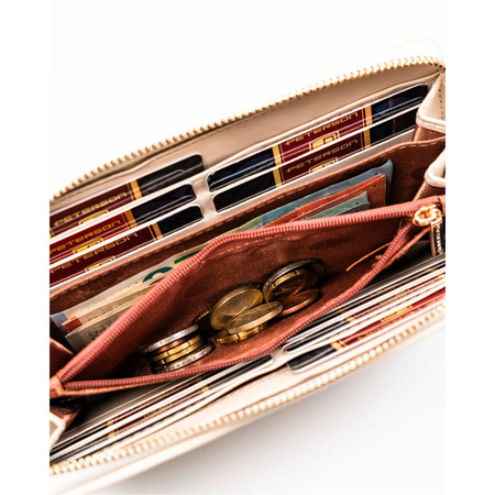 Stilvolle Damen-Geldbörse-Federmäppchen mit konvexer Verzierung - Peterson