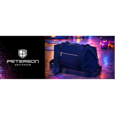 Sportliche Trainingstasche aus Polyester in Navyblau, mit einem Fach – Peterson