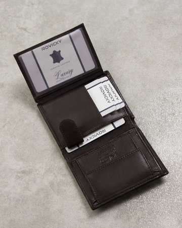 Herren-Geldbörse aus Leder mit Reißverschlusstasche - Always Wild