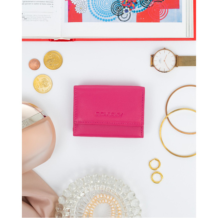 Eleganter Damen Geldbörse mit Druckknopf aus echtem Leder – Rovicky