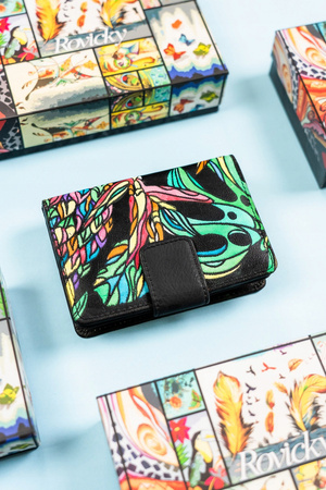 Große, vertikale Damen Geldbörse aus echtem Leder – Rovicky