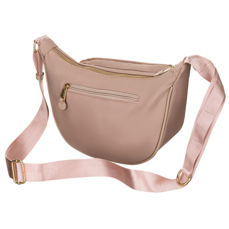 Damen-Umhängetasche aus Nylon in Rosa, mit Reißverschluss - Peterson