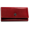 Große Damen Geldbörse rot aus Leder mit Klappe und Druckknopf – Peterson