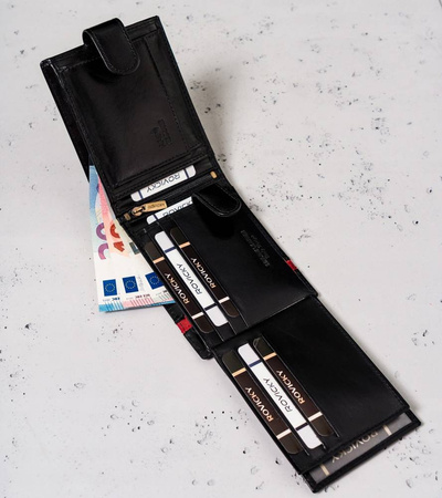 Große Herren Geldbörse mit Druckknopf – Rovicky