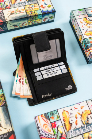 Große, vertikale Damen Geldbörse aus echtem Leder – Rovicky