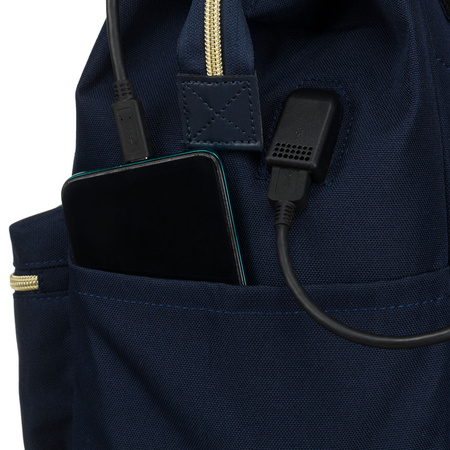 Marineblauer Damen Rucksack mit Laptopfach und verstellbaren Riemen – Peterson