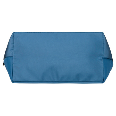 Blaue Damen-Shopper-Tasche aus Polyester, an Henkeln und einem abnehmbaren Gürtel hängend – Peterson