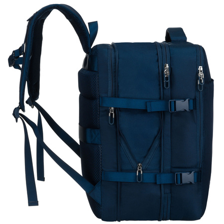 Reise-Rucksack aus Cordura in Marineblau, ausgestattet mit USB-Anschluss - Peterson