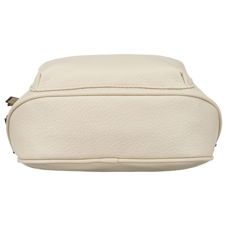 Damen-Umhängetasche aus beigem Öko-Leder mit Reißverschluss – Rovicky