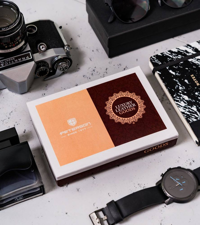 Große Herren Geldbörse aus Leder mit Kette – Peterson