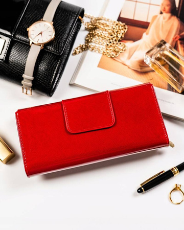 Elegante Damen Geldbörse aus Leder mit Druckknopf – Peterson