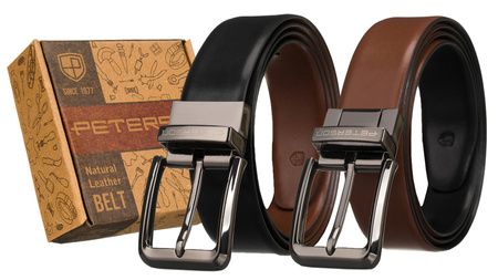 Breiter, wendbarer Herren Gürtel mit Drehverschluss – Peterson