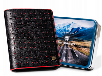 Herren Geldbörse aus Echtleder mit Kontrastnähten – Peterson