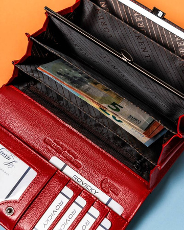 Elegante Damen Geldbörse aus Leder mit Druckknopf – Lorenti