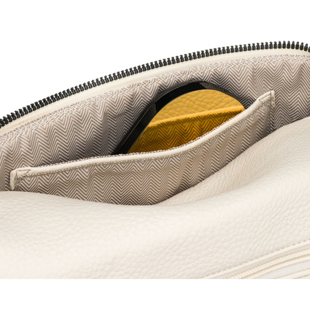 Modische, hellbeige Damen-Gürteltasche aus ökologischem Leder – Peterson